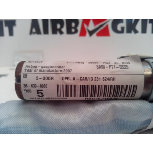 13231624 AIRBAG CORTINA DERECHO / DERECHA OPEL ASTRA H 2004-2005-2006-2007-2008-2009-2010