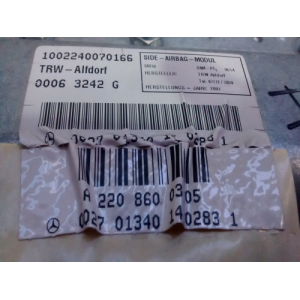 2208600305 AIRBAG DE PUERTA IZQUIERDA MERCEDES-BENZ CLASE S W220 2000-2001-2002-2003-2004-2005