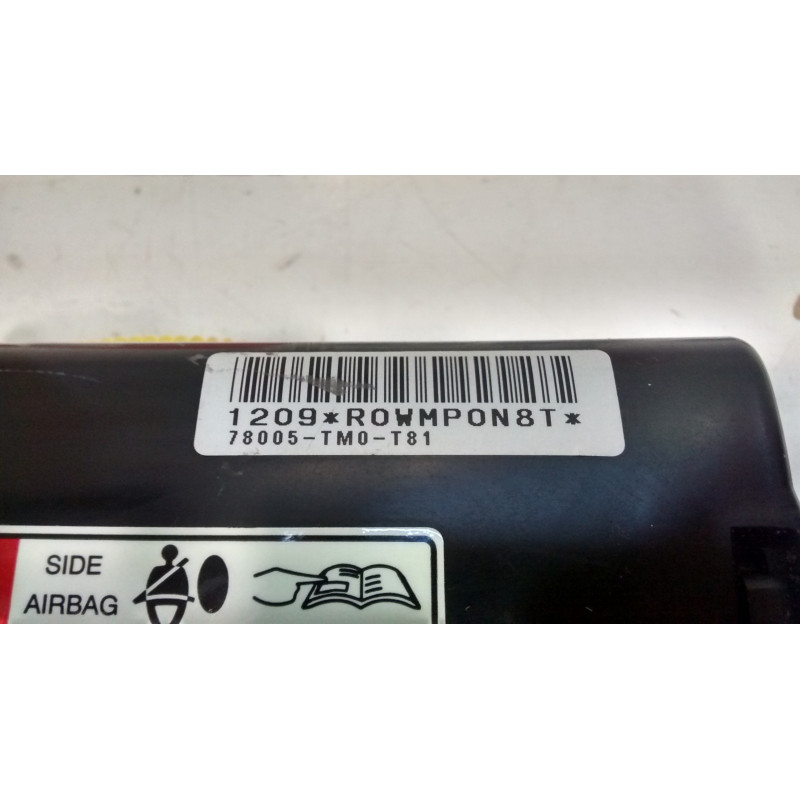 78055TM8T00 AIRBAG LEFT-hand SEAT HONDA Insight ZE2 2009 - 2015