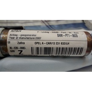 13231632 AIRBAG CORTINA IZQUIERDO OPEL ZAFIRA B 2005-2006-2007-2008-2009-2010-2011