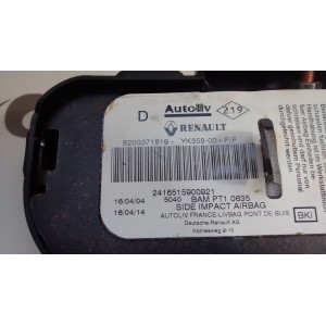 8200371819 AIRBAG SEAT RIGHT RENAULT MEGANE 2 2002 - 2008