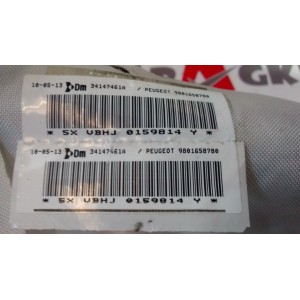 9801658780 AIRBAG CURTAIN RIGHT PEUGEOT 5008 2009 - 2016