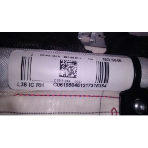 985P06553R AIRBAG CORTINA DERECHO RENAULT FLUENCE L3 2009 - 2013