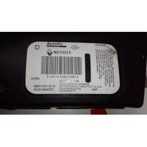 985H10013R AIRBAG SEAT RIGHT RENAULT MEGANE,SCENIC 3 2008 - 2016,III 2009 - 2016