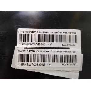 1608180380 AIRBAG ASIENTO DERECHA CITROEN C3 2ª GEN. 2009-2010-2011-2012-2013-2014-2015-2016