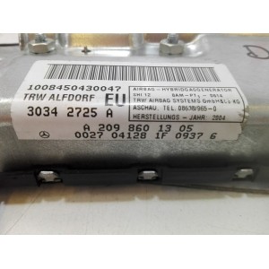 2098601305 AIRBAG DE PUERTA IZQUIERDA MERCEDES-BENZ CLASE CLK 2ª GENER. CLK C209 2002-2003-2004-2005-2006-2007-2008-2009-2...