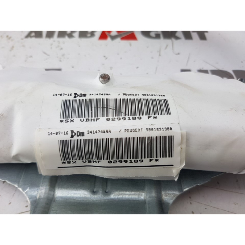 9801631380 AIRBAG CURTAIN RIGHT PEUGEOT 3008 2009 - 2016