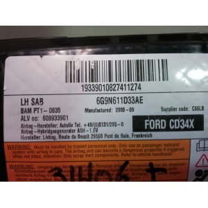 6G9N611D33AE AIRBAG SEAT LEFT FORD MONDEO MK4 2008 - 2014