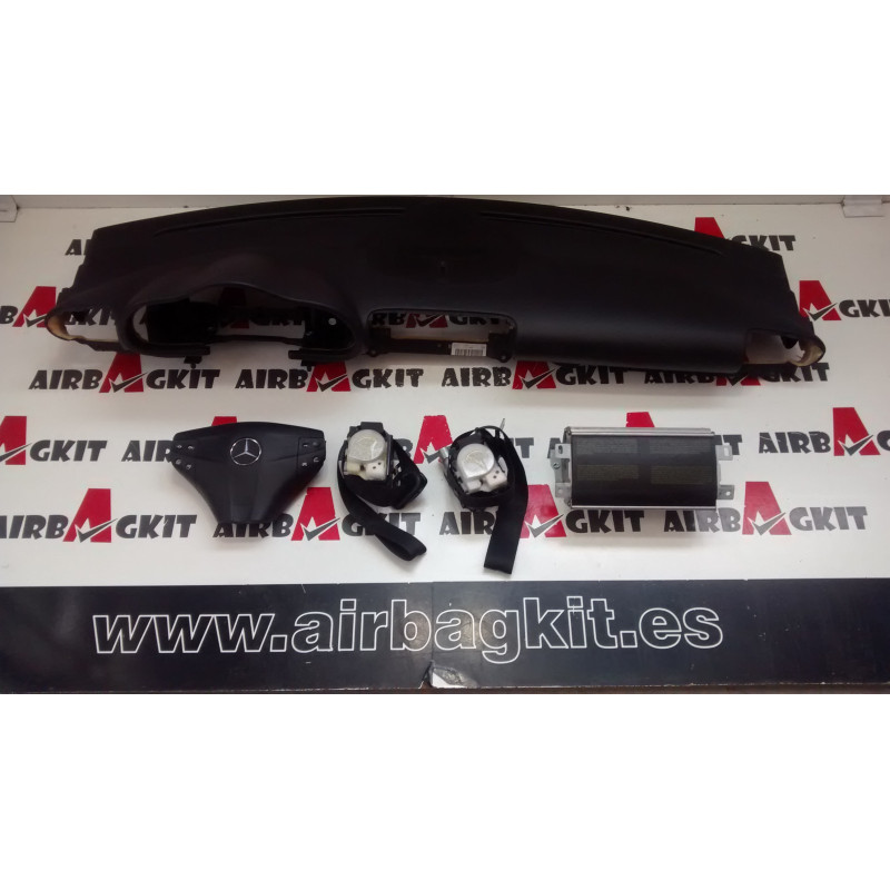 MERCEDES CLASE C W203 NEGRO 2000 -2007 KIT AIRBAGS COMPLETO MERCEDES-BENZ CLASE C  2ª GENER.  W 203 2000 - 2008