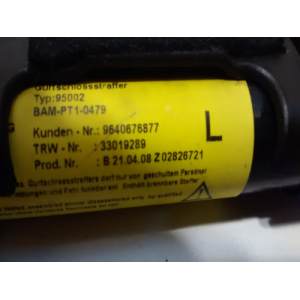 9640676877 PRETENSOR IZQUIERDA - CINTURON DELANTERO IZQUIERDO CITROEN C2 (J) 2003-2004-2005-2006-2007-2008-2009-2010, C3 2...