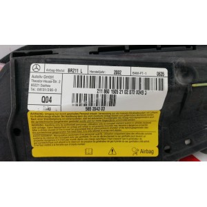 21186015052102 BLACK FABRIC AIRBAG SEAT LEFT MERCEDES-BENZ a-CLASS AND 2nd GENER. W211 2002 - 2009