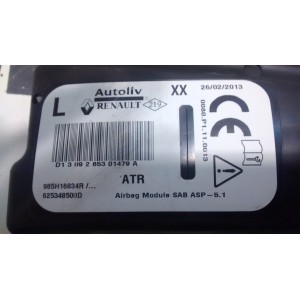985H16834R AIRBAG ASIENTO IZQUIERDO RENAULT CAPTUR 2013-2014-2015-2016-2017, CLIO 4: 2012-2013-2014-2015-2016