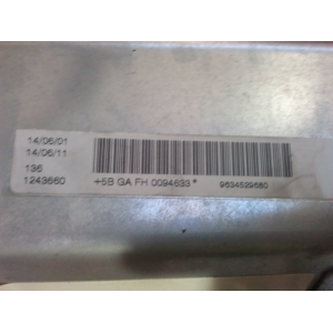 9634529680 AIRBAG DASHBOARD PEUGEOT 307 S2 2005 - 2008