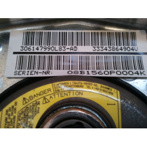 018B1560P0004K AIRBAG steering WHEEL BMW SERIES X3 SERIES X5 E53 2000 - 2007,And 83 2003 - 2008