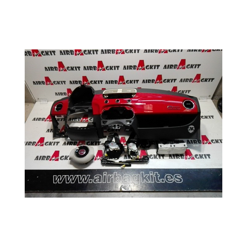 FIAT 500 2007 - 2015 A.V BEIGE KIT AIRBAGS COMPLETO FIAT 500 2007-2008-2009-2010-2011-2012-2013-2014-2015
