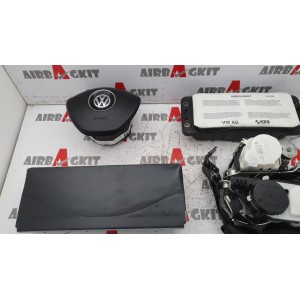 VOLKSWAGEN GOLF VII 2012-2019 CINTURONES GRANDES AIRBAG VOLANTE CONECTOR DENTRO ALUMINIO SIN SALPICADERO KIT AIRBAGS COMPL...
