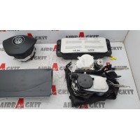 VOLKSWAGEN GOLF VII 2012-2019 CINTURONES GRANDES AIRBAG VOLANTE CONECTOR DENTRO ALUMINIO SIN SALPICADERO KIT AIRBAGS COMPL...