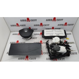 VOLKSWAGEN GOLF VII 2012-2019 CINTURONES GRANDES AIRBAG VOLANTE CONECTOR DENTRO ALUMINIO SIN SALPICADERO KIT AIRBAGS COMPL...