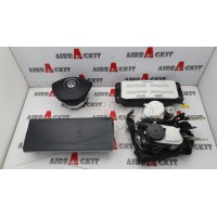 VOLKSWAGEN GOLF VII 2012-2019 CINTURONES GRANDES AIRBAG VOLANTE CONECTOR DENTRO ALUMINIO SIN SALPICADERO KIT AIRBAGS COMPL...