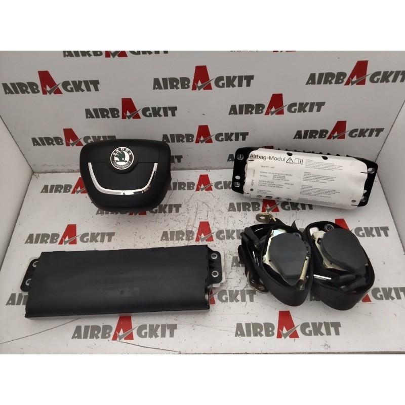 SKODA YETI 2009 - 2013 SIN SALPICADERO KIT AIRBAGS COMPLETO SKODA YETI 2009 -2010-2011-2012-2013