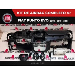 FIAT PUNTO EVO 2009-2012 SIN AIRBAG RODILLA KIT AIRBAGS COMPLETO FIAT PUNTO EVO 2009-2010-2011