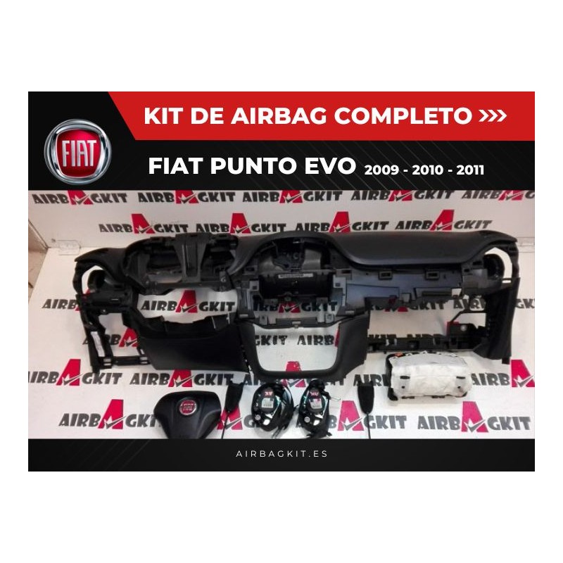 FIAT PUNTO EVO 2009-2012 SIN AIRBAG RODILLA KIT AIRBAGS COMPLETO FIAT PUNTO EVO 2009-2010-2011