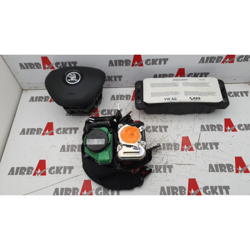 SKODA FABIA 2015 - 2018 AIRBAG VOLANTE MODELO 1 SIN SALPICADERO KIT AIRBAGS COMPLETO SKODA FABIA 3ª GENER. 2015 - 2016 - 2...