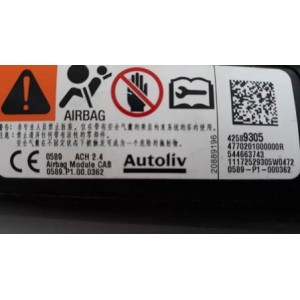 42589305 AIRBAG CORTINA DERECHO / DERECHA OPEL MOKKA X 2016-2017-2018-2019