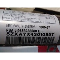 9653233580E AIRBAG CORTINA IZQUIERDO / IZQUIERDA PEUGEOT 307 S1 2001-2002-2003-2004-2005, S2 2005-2006-2007-2008