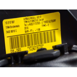 13213587 AIRBAG SEAT RIGHT OPEL CORSA D 2004 - 2014